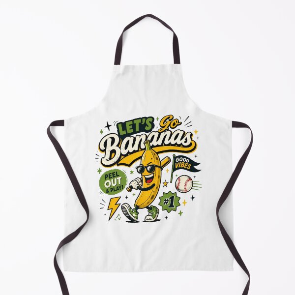 Item preview, LET'S Go Bananas Baseball Fun Vibes Retro designed and sold by MichaelWa20982.
