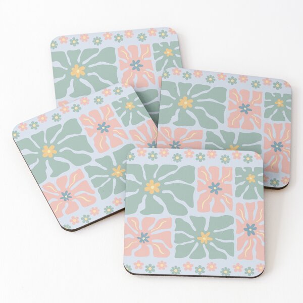 Item preview, Boho floral quads (pink) designed and sold by 247DesignStudio.