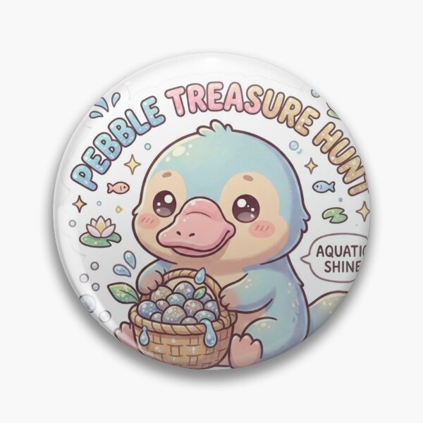 Item preview, Platypus – Kawaii "Pebble Treasure Hunt" Sticker designed and sold by Chipkooo.
