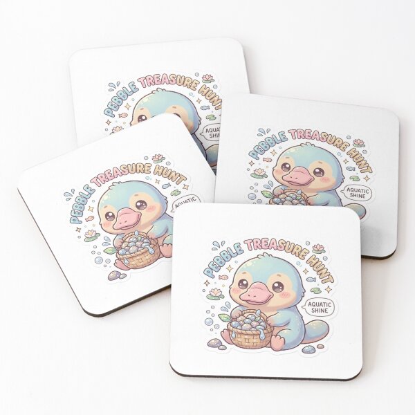 Item preview, Platypus – Kawaii "Pebble Treasure Hunt" Sticker designed and sold by Chipkooo.