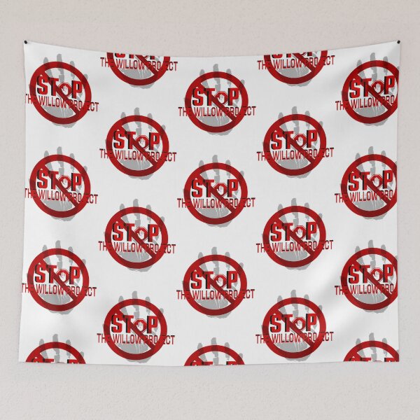 Item preview, Stop The Willow Project Sticker designed and sold by dobbinsuns.