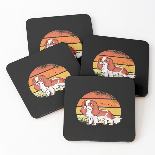 Item preview, Retro Sunset Cavalier King Charles Spaniel Dog Graphic designed and sold by vesthljaque.