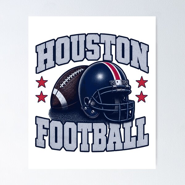 Item preview, Houston Football Retro Helmet designed and sold by Elizabeth46407.