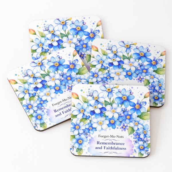 Artikelvorschau, Forget-Me-Nots – Remembrance and Faithfulness entworfen und verkauft von New Wave Artworks & Odds &Ends.