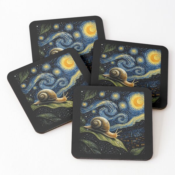 Item preview, Celestial Snail Under a Starry Night Dreamy Nature Inspired Design designed and sold by MiALopezArt.