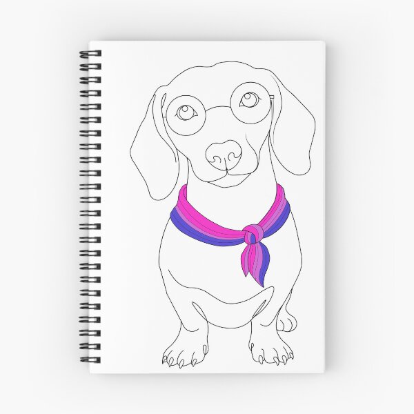 Item preview, Minimalist Dachshund with Glasses & Bisexual Bandana designed and sold by TrueColorAr.