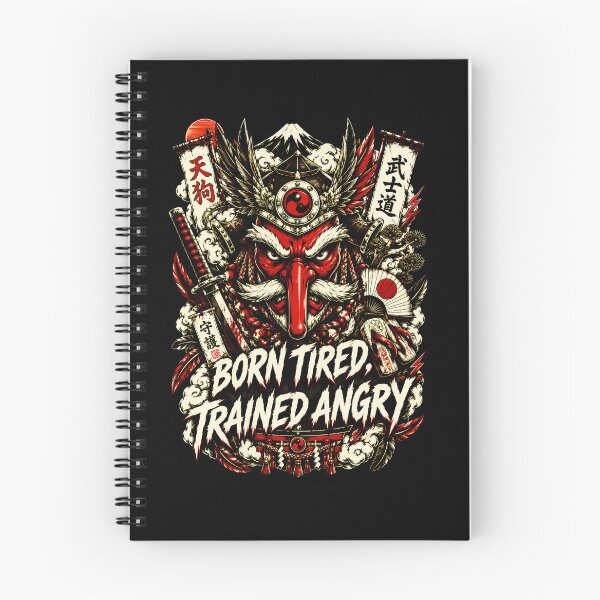 Item preview, Born Tired Tengu Warrior Mask Metal Shirt Art designed and sold by Tong4130.