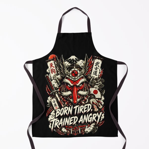 Item preview, Born Tired Tengu Warrior Mask Metal Shirt Art designed and sold by Tong4130.