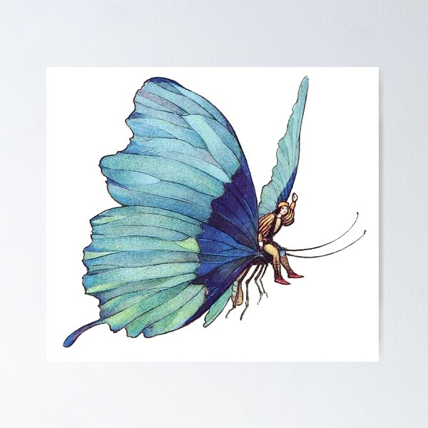 Item preview, The butterfly took wing… with little Tom on his back. By Warwick Goble 1913 designed and sold by Hedrin.