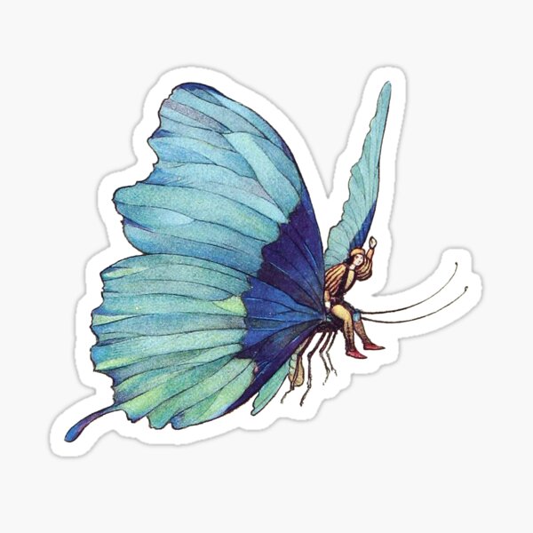 Item preview, The butterfly took wing… with little Tom on his back. By Warwick Goble 1913 designed and sold by Hedrin.