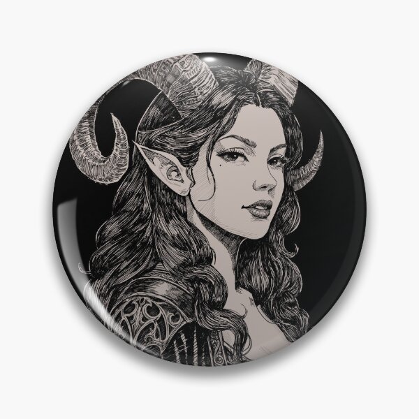 Item preview, Tiefling Sorceress Dark Fantasy Art designed and sold by InkBrute.