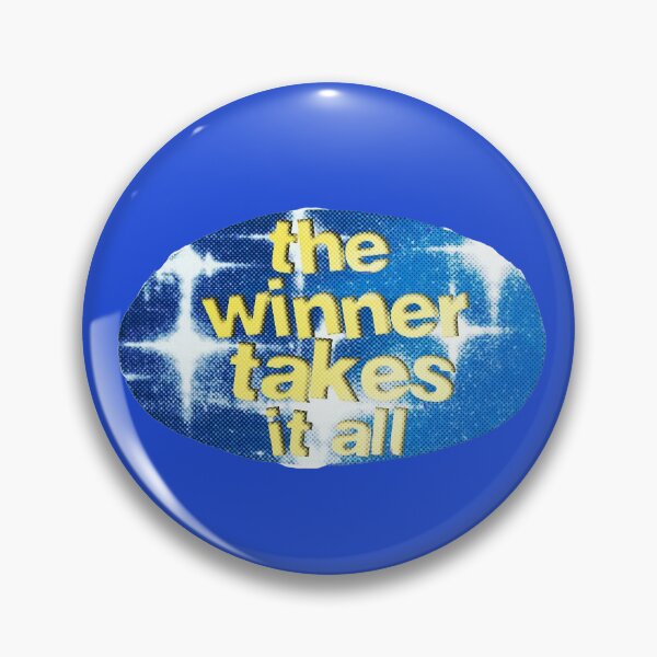 Item preview, the winner takes it all abba retro blue oval designed and sold by b-burbuja.