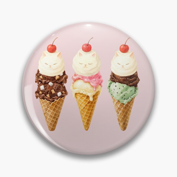 Item preview, Ice cream with whipcream cat funny meme chocolate strawberry mint  designed and sold by QuicksandCase.