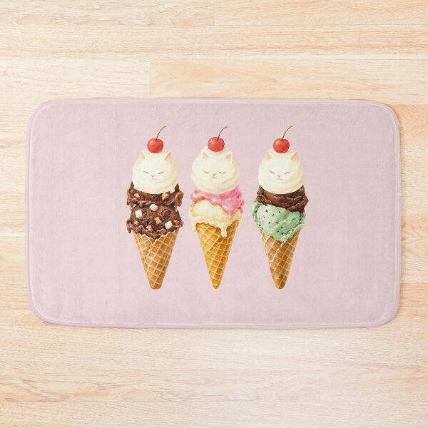 Item preview, Ice cream with whipcream cat funny meme chocolate strawberry mint  designed and sold by QuicksandCase.