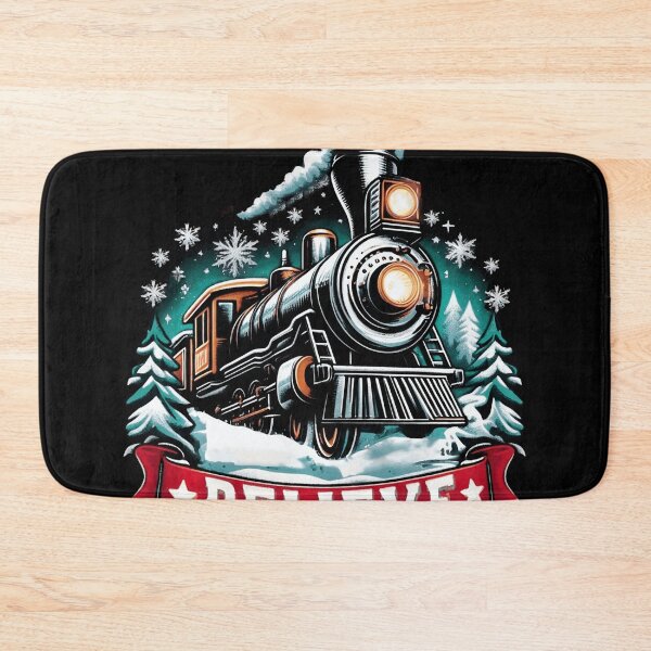 Artikelvorschau, Alle einsteigen in den Polar Express! Weihnachtsmann-T-Shirt mit langen Ärmeln – Nordpol-Weihnachtsmann-Motiv entworfen und verkauft von RAYBURN.