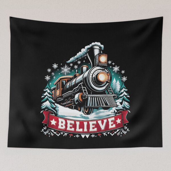 Item preview, All Aboard Polar Express North Pole Xmas Santa Tee Long Sleeve designed and sold by RAYBURN.