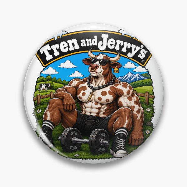 Item preview, Tren and Jerry's Muscle Bull - Funny Gym Bro Design designed and sold by Bearded-Viking.