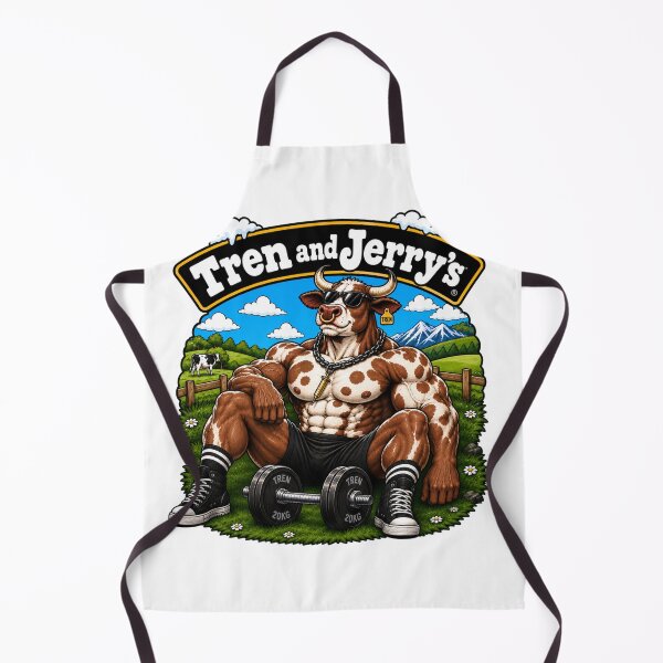 Item preview, Tren and Jerry's Muscle Bull - Funny Gym Bro Design designed and sold by Bearded-Viking.