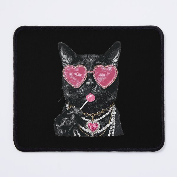 Item preview, Glamorous Cat with Heart Sunglasses Boujee Lollipop designed and sold by nryum.