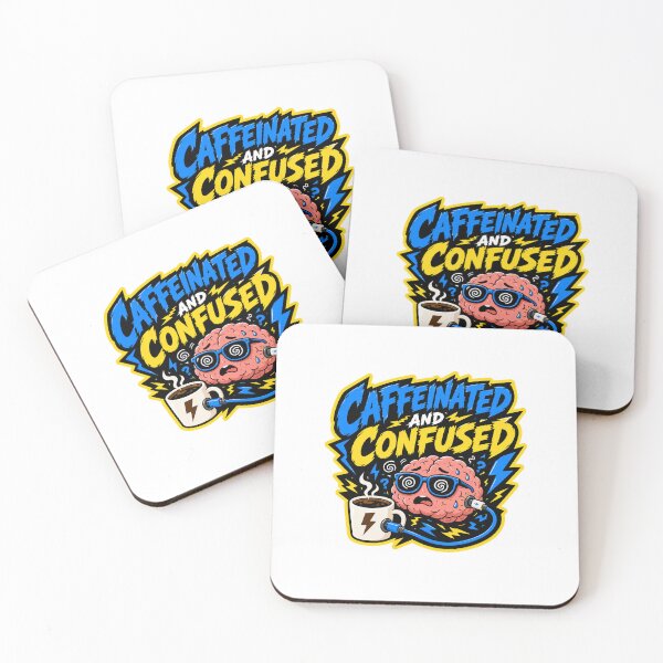 Item preview, Caffeinated and Confused designed and sold by RedRubyBubble.