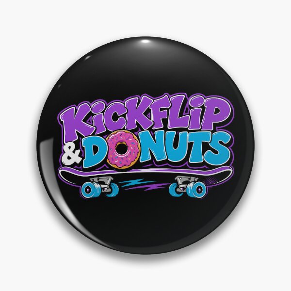 Artikelvorschau, Kickflip und Donuts – Lustige Y2K-Skater-Streetwear-Typografie entworfen und verkauft von RAS-77.
