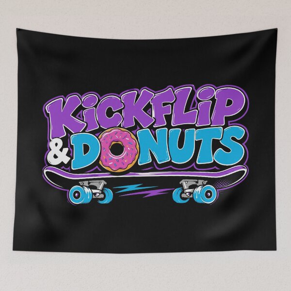 Item preview, Kickflip And Donuts Funny Y2K Skater Streetwear Typography designed and sold by RAS-77.