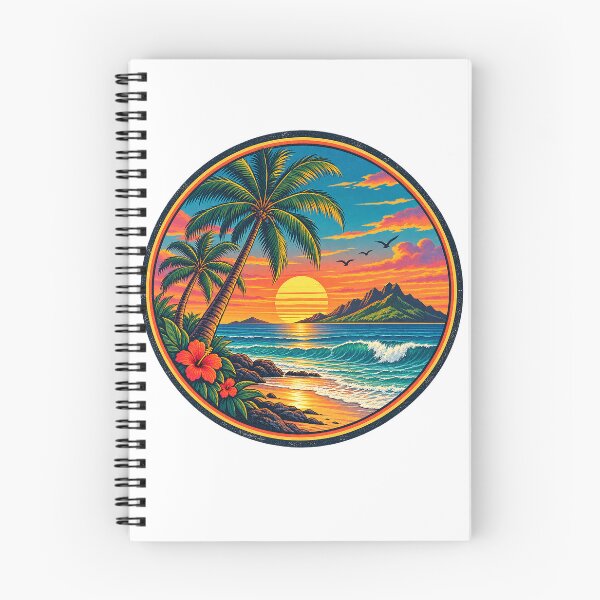 Item preview, Vintage Tropical Sunset Island Beach Landscape designed and sold by alwaysadeal.