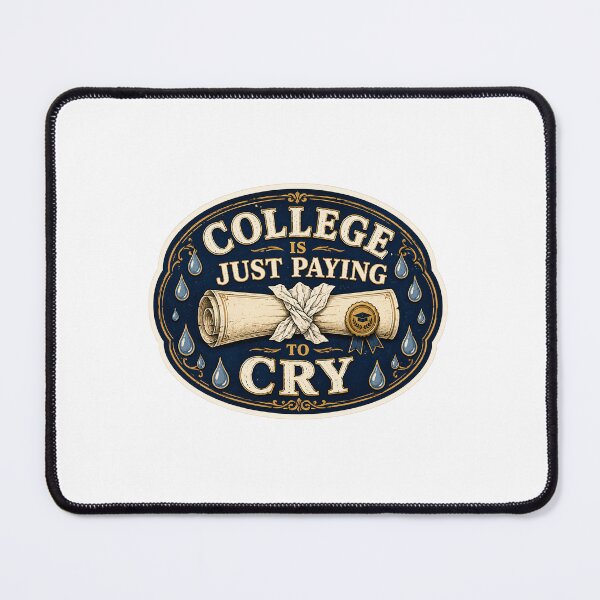 Item preview, College Is Just Paying to Cry designed and sold by RedRubyBubble.