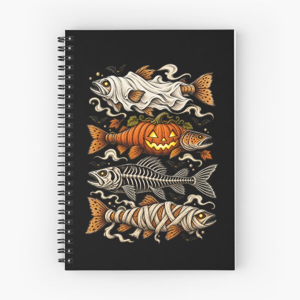 Item preview, Halloween Trout Fish Ghost Pumpkin Skeleton Mummy designed and sold by MaskedTarget.