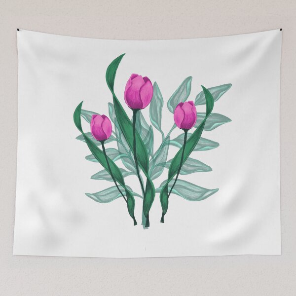 Item preview, Pink Tulip Botanical — Dreamy Hand-Painted Floral designed and sold by ArtflyStudio.