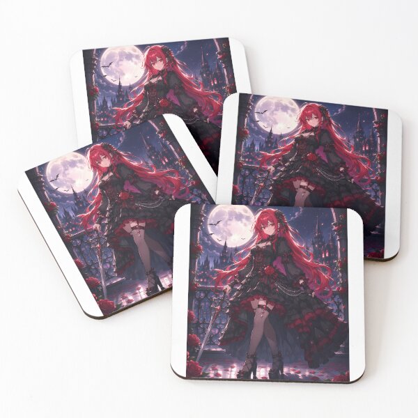 Item preview, Gothic Vampire Anime Girl Under the Moon designed and sold by Revyra Design .