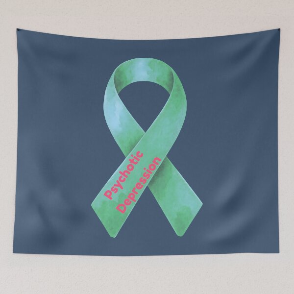 Item preview, Depressive Psychosis, Psychotic Depression Awareness Ribbon designed and sold by MoMidoStore.