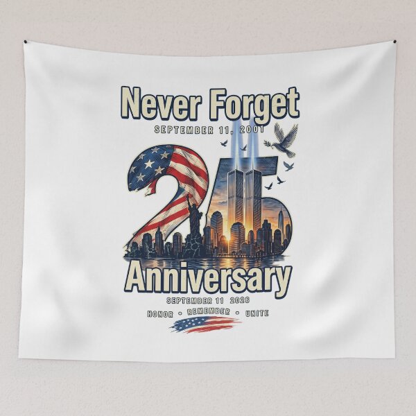Item preview, Never Forget 25th Anniversary September 11 2001 2026 Patriotic NYC designed and sold by Fatherday.
