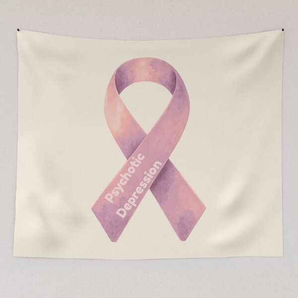 Item preview, Depressive Psychosis, Psychotic Depression Awareness Ribbon designed and sold by MoMidoStore.