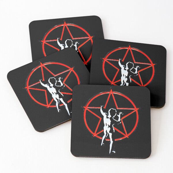 Item preview, Silhouette Figure Reaching Red Star Circle designed and sold by Mystuni.