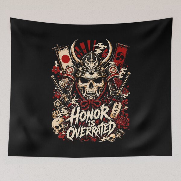 Item preview, Honor Is Overrated Ancient Samurai Skull Mask designed and sold by Tong4130.