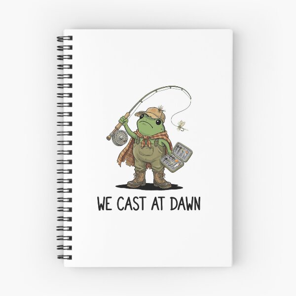 Item preview, We Cast At Dawn Funny Frog Fly Fishing Angler designed and sold by nryum.