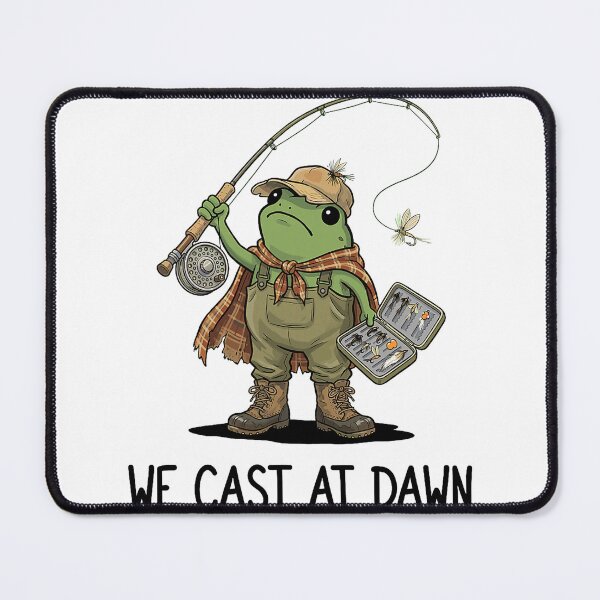 Item preview, We Cast At Dawn Funny Frog Fly Fishing Angler designed and sold by nryum.