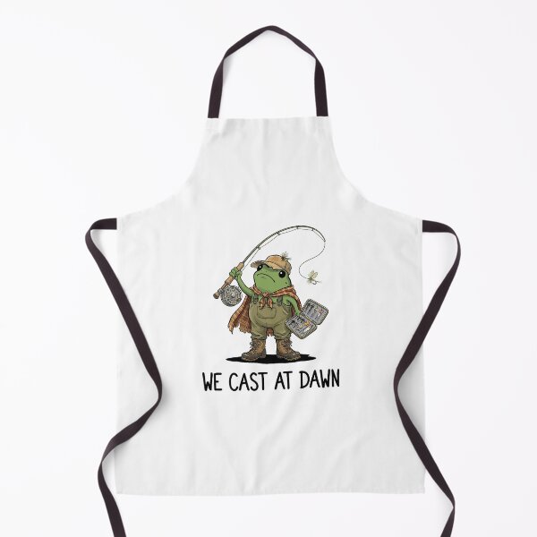 Item preview, We Cast At Dawn Funny Frog Fly Fishing Angler designed and sold by nryum.