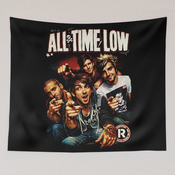 Item preview, All time low vintage rock band t shirt | retro pop punk concert graphic tee designed and sold by johncoris.