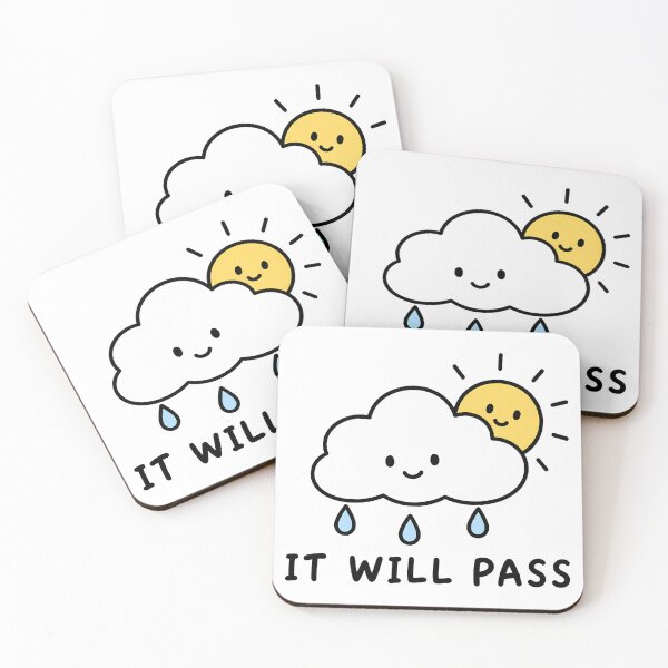 Item preview, It Will Pass Cute Cloud Sun designed and sold by ianm1028.