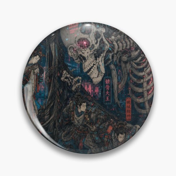 Item preview, Cyberpunk Ukiyo-e: The Giant Skeleton King designed and sold by vekotpu.