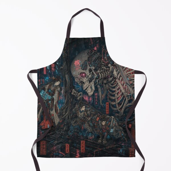Item preview, Cyberpunk Ukiyo-e: The Giant Skeleton King designed and sold by vekotpu.