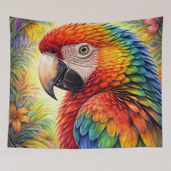 Item preview, Retrato de guacamayo arcoíris designed and sold by Pixel Junkies Studio.