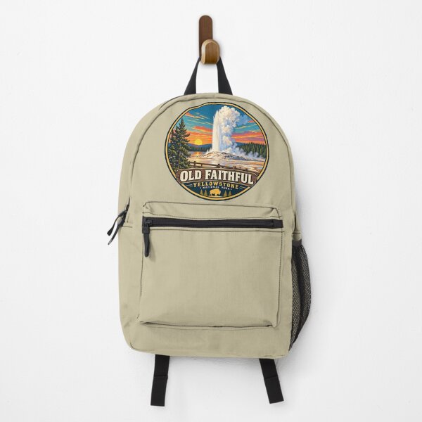 Item preview, Vintage Old Faithful Yellowstone National Park Geyser Sunset Landscape designed and sold by alwaysadeal.