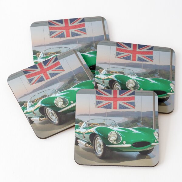 Item preview, Jaguar XK-SS Sports Car with British Flag designed and sold by AUTOMOTIVE ART & PHOTOGRAPHY.