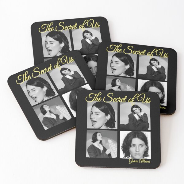 Item preview, Four-Panel Monochrome Portrait Collage with Cursive Yellow Titles designed and sold by ISGSUPORTE.