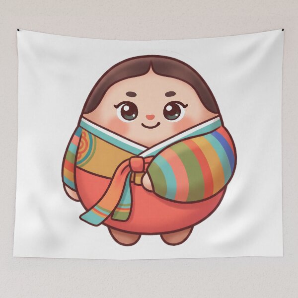 Artikelvorschau, Koreanisches Hanbok-Schleifenknoten-Maskottchen — Markerillustration entworfen und verkauft von radou88.
