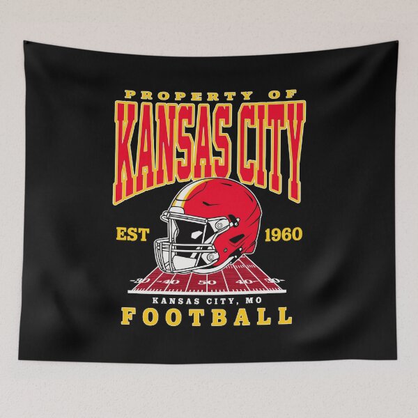 Item preview, Kansas City Football Helmet Vintage Graphic designed and sold by DezeraeZa.