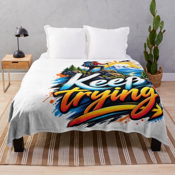 Item preview, Keep Trying – Mountain Adventure Motivation designed and sold by Public Nature View Places.